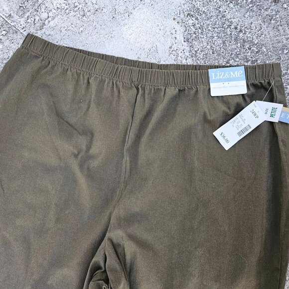 Liz & Me Women Pant Green Stretch Trouser Size 24W Petite NWT $36 - Picture 6 of 9